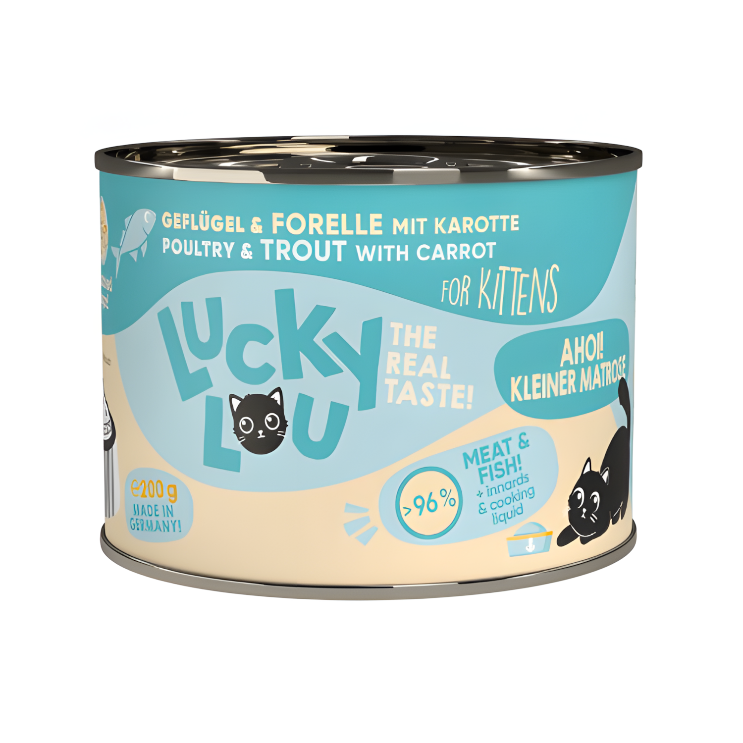 Lucky Lou - Kitten Poultry & Trout with carrot (200g)