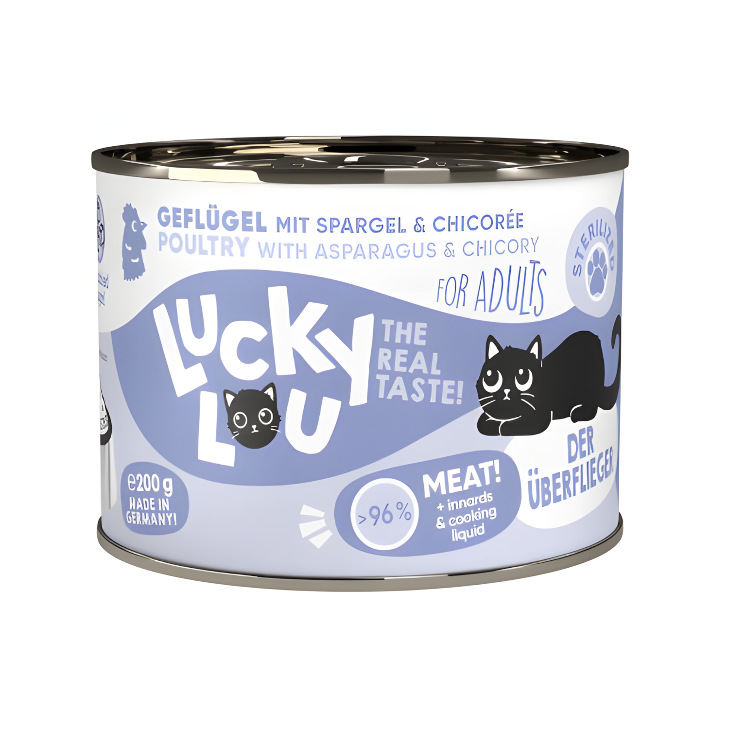 Lucky Lou - Sterilized Poultry with asparagus & chicory (200g)