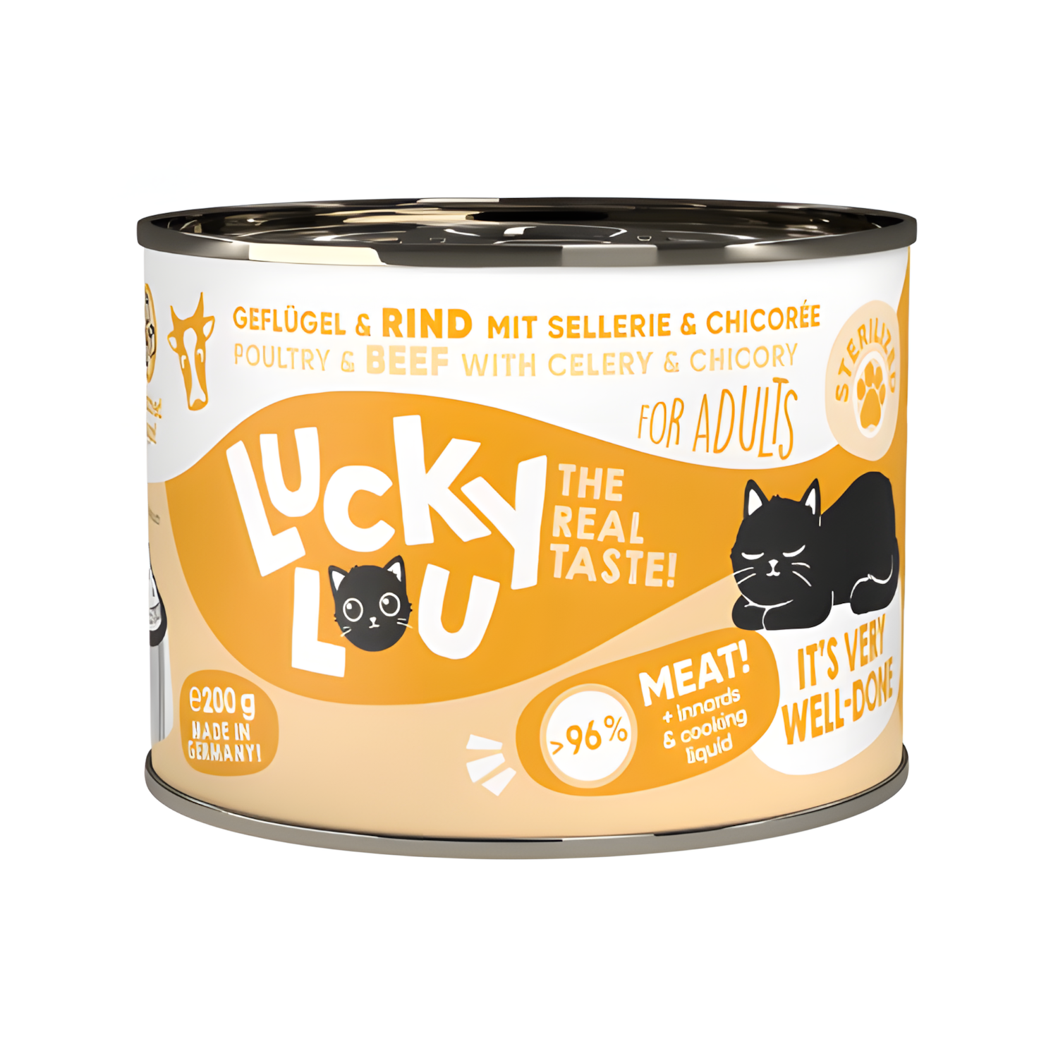 Lucky Lou - Sterilized Poultry & Beef with celery & chicory (200g)
