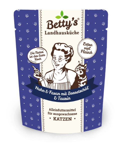 Betty's Country Kitchen Fresh Pouch - Chicken & Pheasant with Borage Oil (250g)