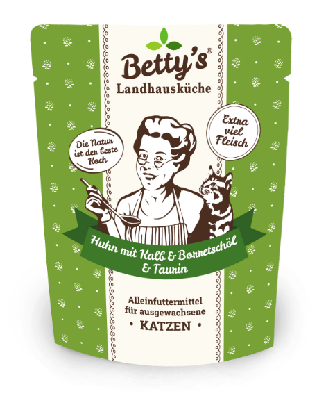 Betty's Country Kitchen Fresh Pouch - Chicken & Veal with Borage Oil (250g)