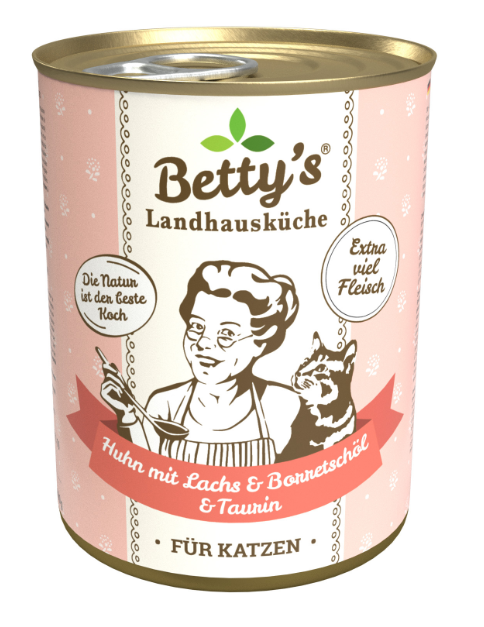 Betty’s Country Kitchen Cat - Chicken with Salmon and Borage Oil (400g)