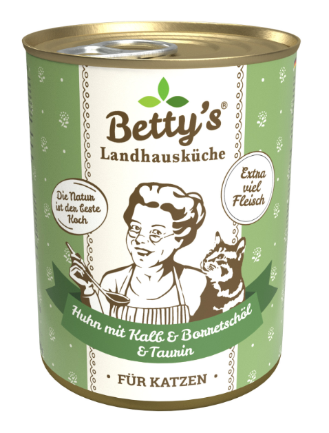 Betty’s Country Kitchen Cat - Chicken with Veal and Borage Oil (400g)