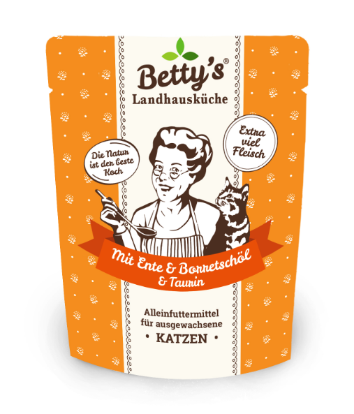 Betty's Country Kitchen Fresh Pouch - Duck with Borage Oil (250g)