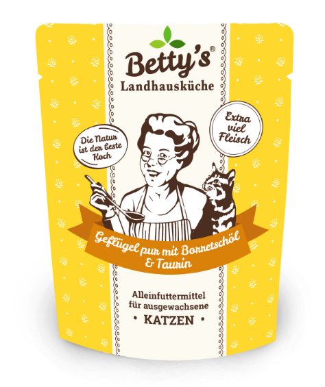 Betty's Country Kitchen Fresh Pouch - Pure Poultry with Borage Oil (250g)